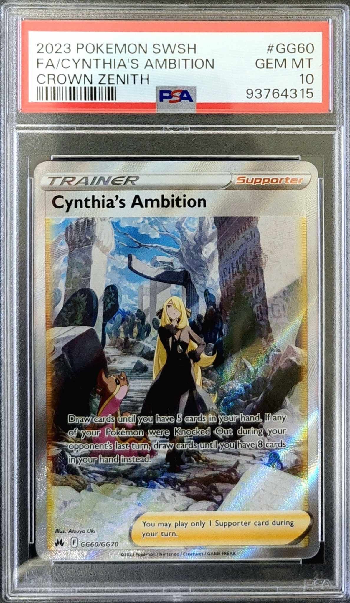 Cynthia’s Ambition Crown Zenith Psa 10 shops Pokemon