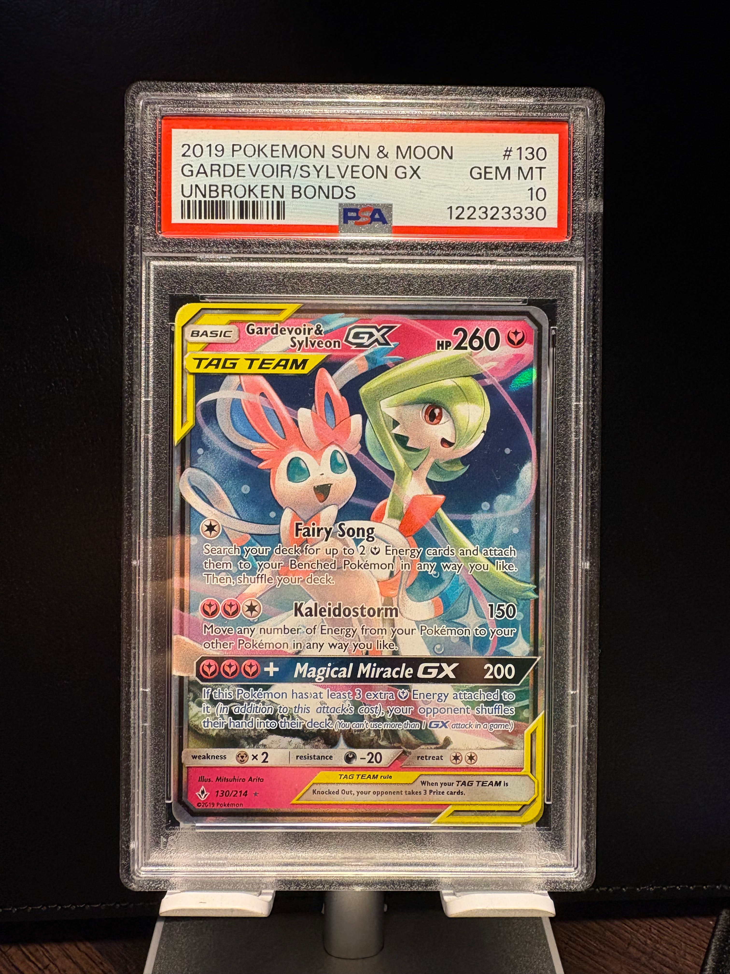 pokemon cards sylveon gx Gardevoir & Sylveon GX 130 PSA 10