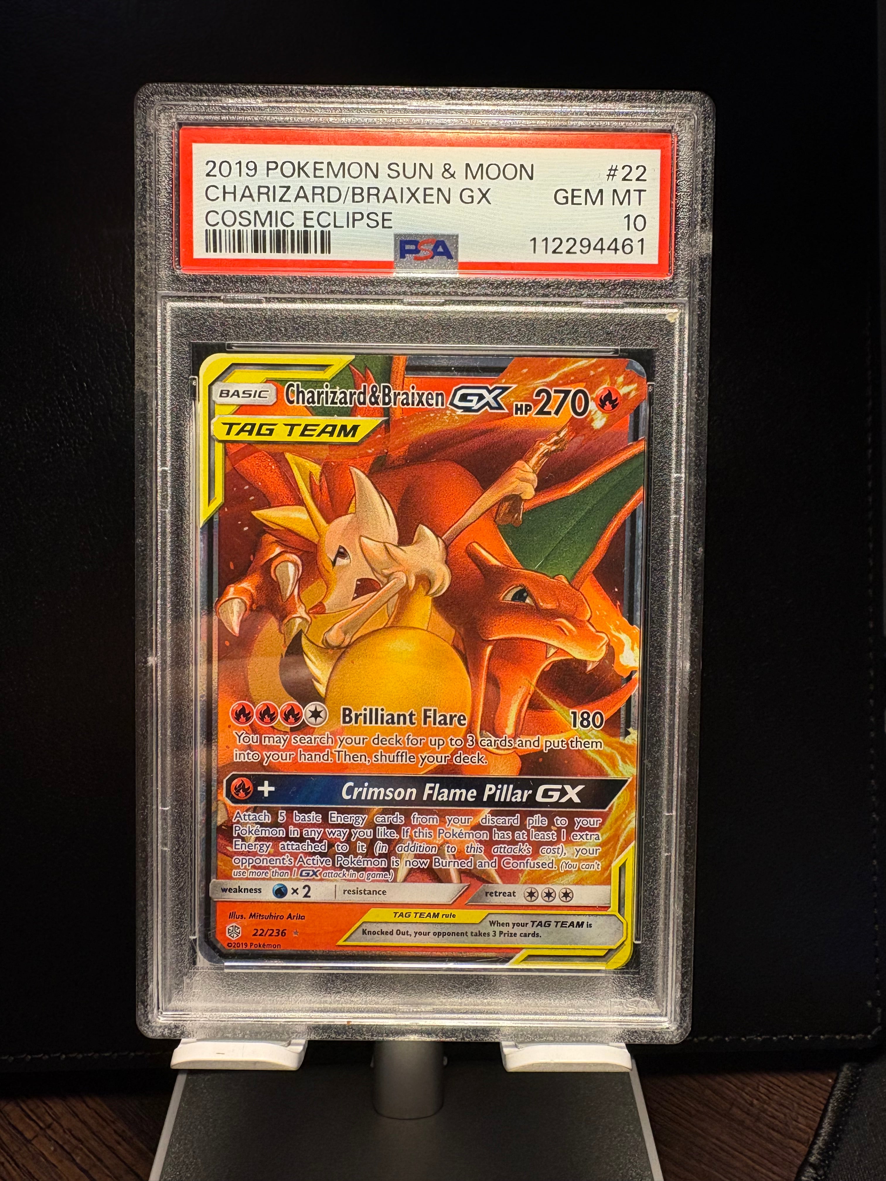 Charizard & Braixen GX 22/236 (PSA 10 - Dot's Card Shop