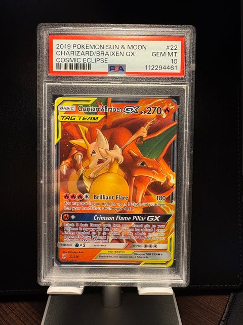 Charizard & Braixen GX 22/236 (PSA 10