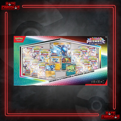 Prismatic Evolutions Lucario ex & Tyranitar ex Premium Collection