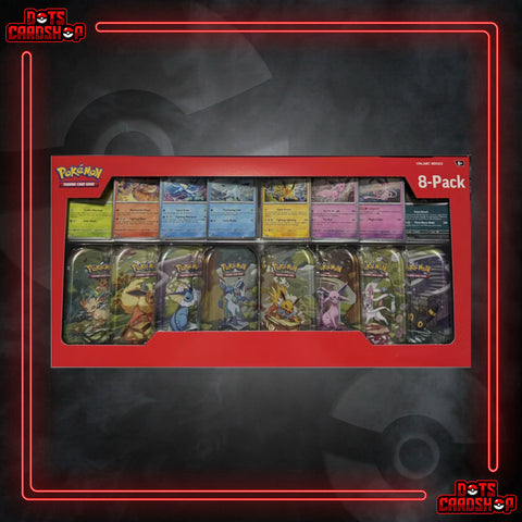 Costco Prismatic Evolutions 8-Pack Mini Tins - Dot's Card Shop Costco Prismatic Evolutions 8-Pack Mini Tins - Dot's Card Shop